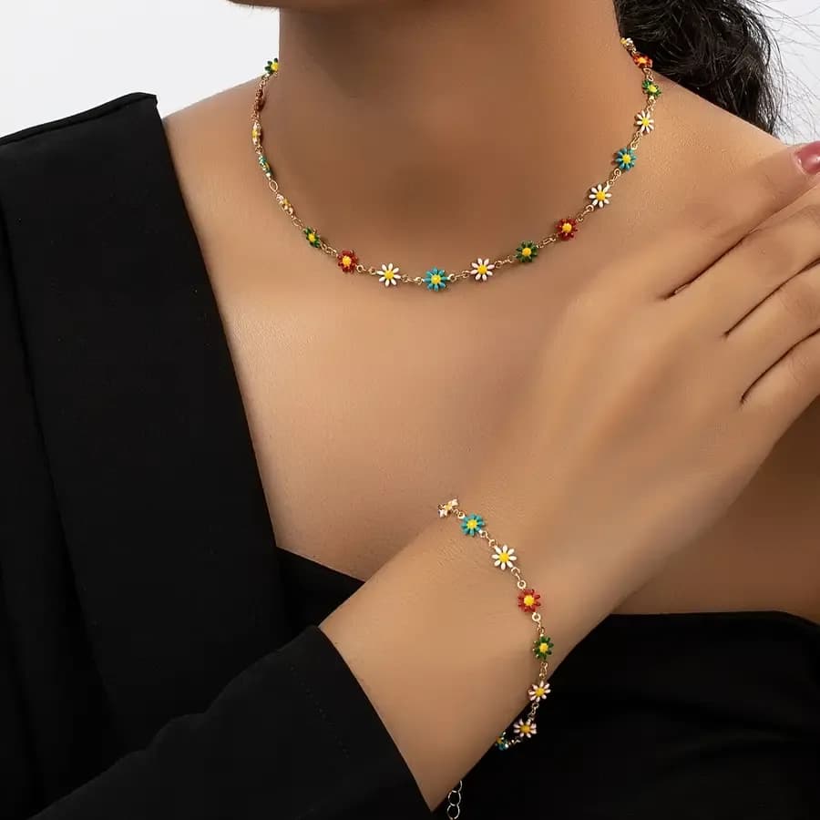 Minimalistische en frisse kleurrijke Armband
