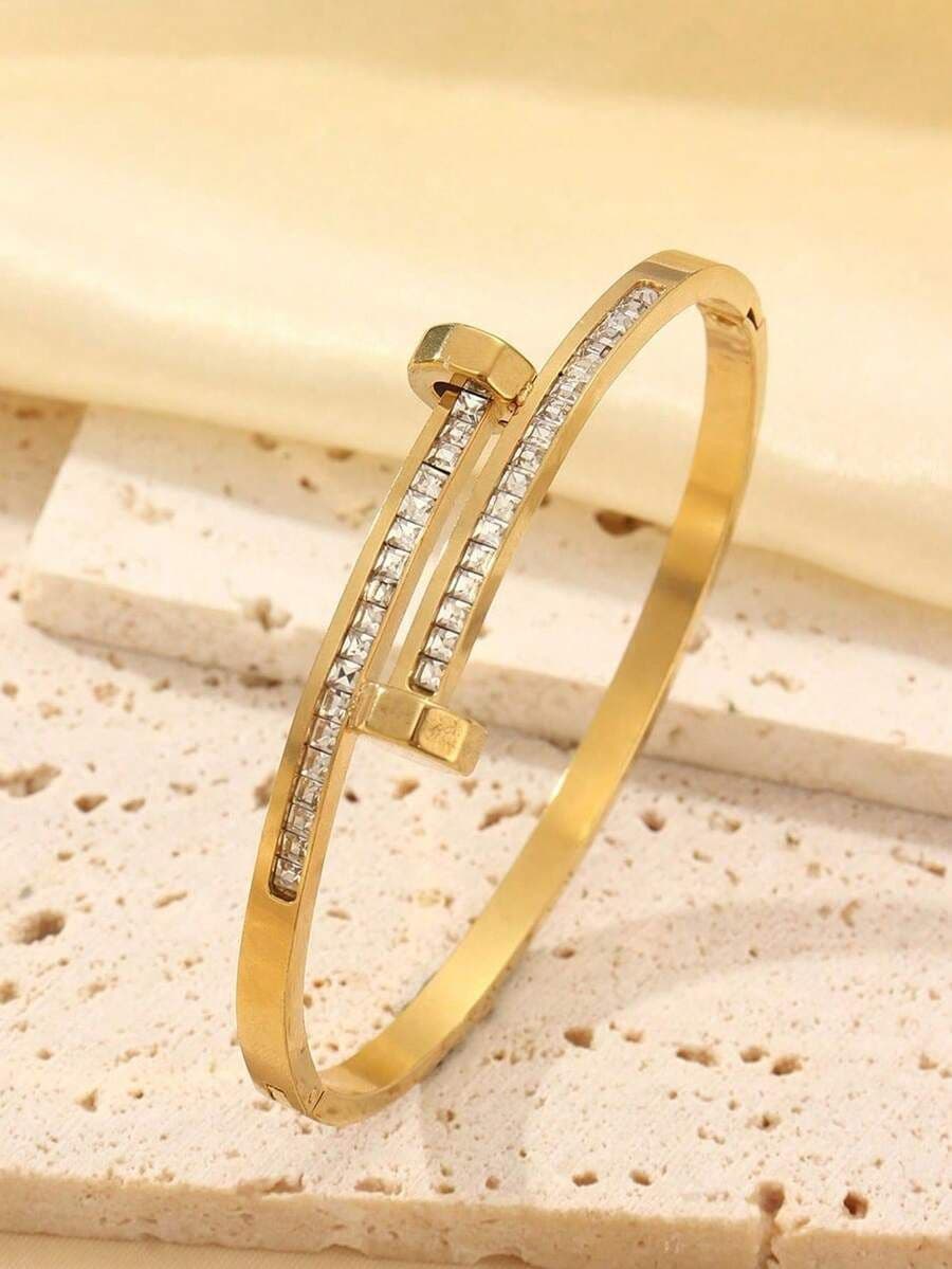 18k vergulde roestvrijstalen klavertjevier armband