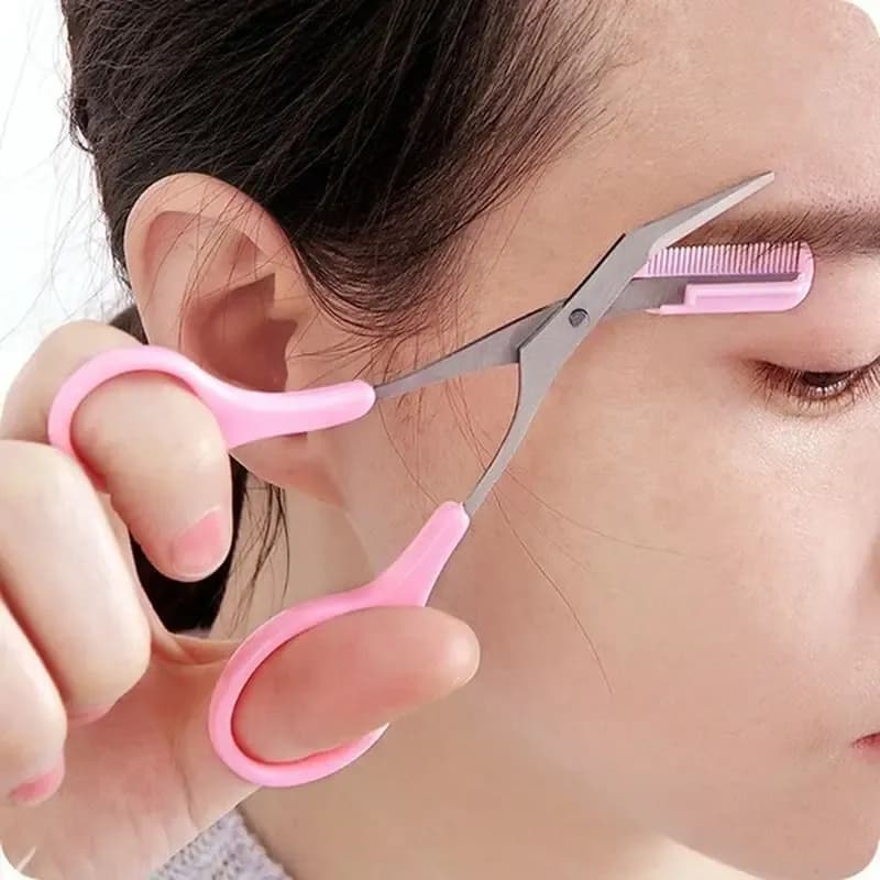 Wenkbrauw trimmer schaar met kam dame vrouw mannen