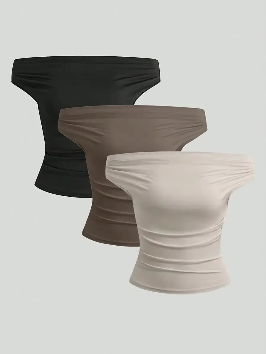 Pasvorm off-schouder multicolor L P/ST.