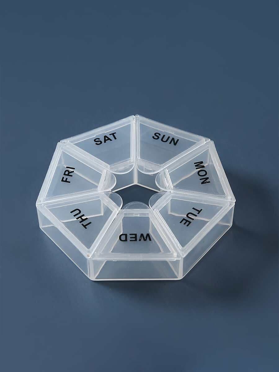 Geometrisch gevormde draagbare pillenopbergdoos