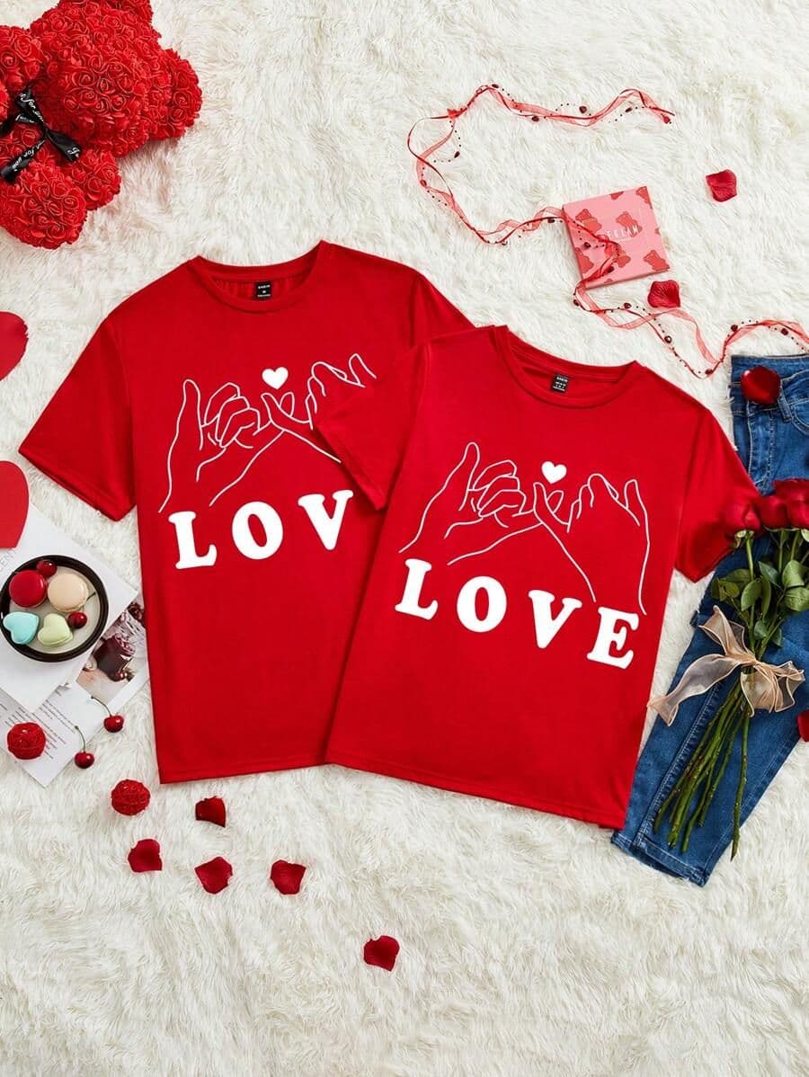 Love t-shirt rood L