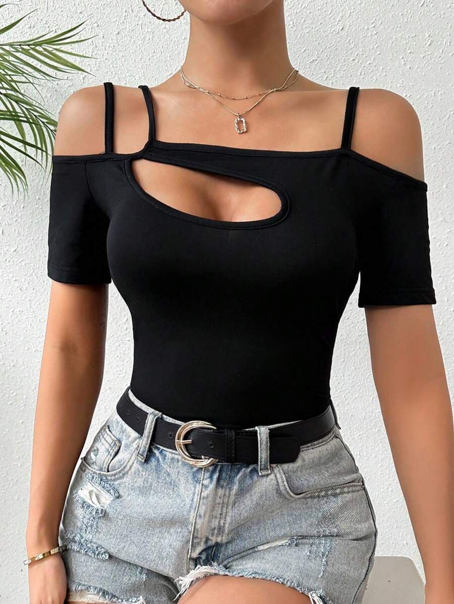 Sexy uitgesneden schouderriem L/M *